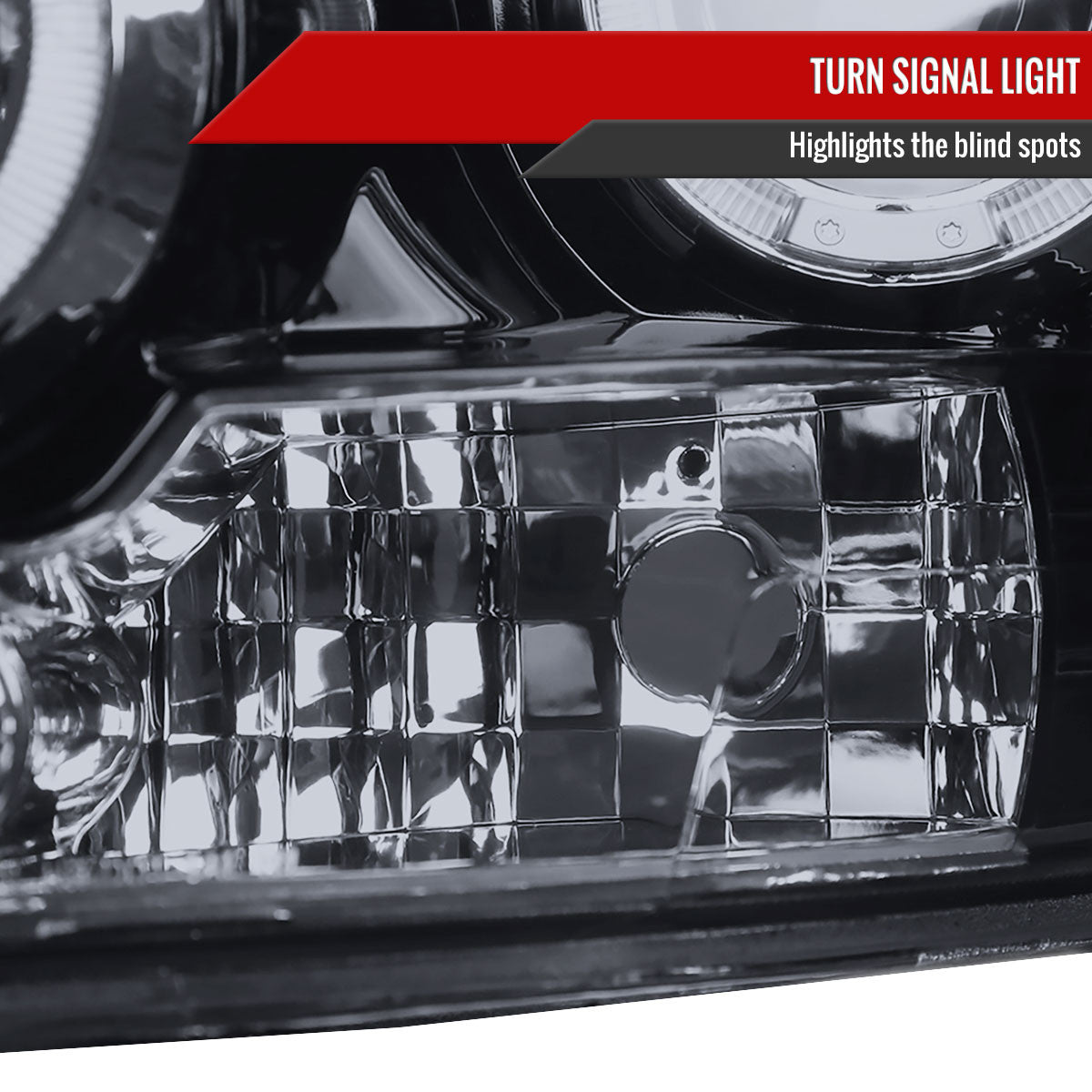 2006-2008 Dodge RAM 1500/ 2006-2009 RAM 2500 3500 Dual Halo Projector Headlights (Glossy Black Housing/Smoked Lens)