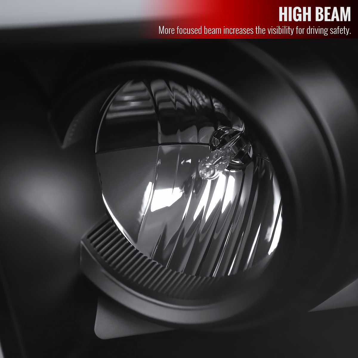 2009-2018 Dodge RAM 1500 / 2019-2021 RAM Classic/ 2010-2018 RAM 2500 3500 Switchback Sequential LED C-Bar Projector Headlights (Matte Black Housing/Clear Lens)