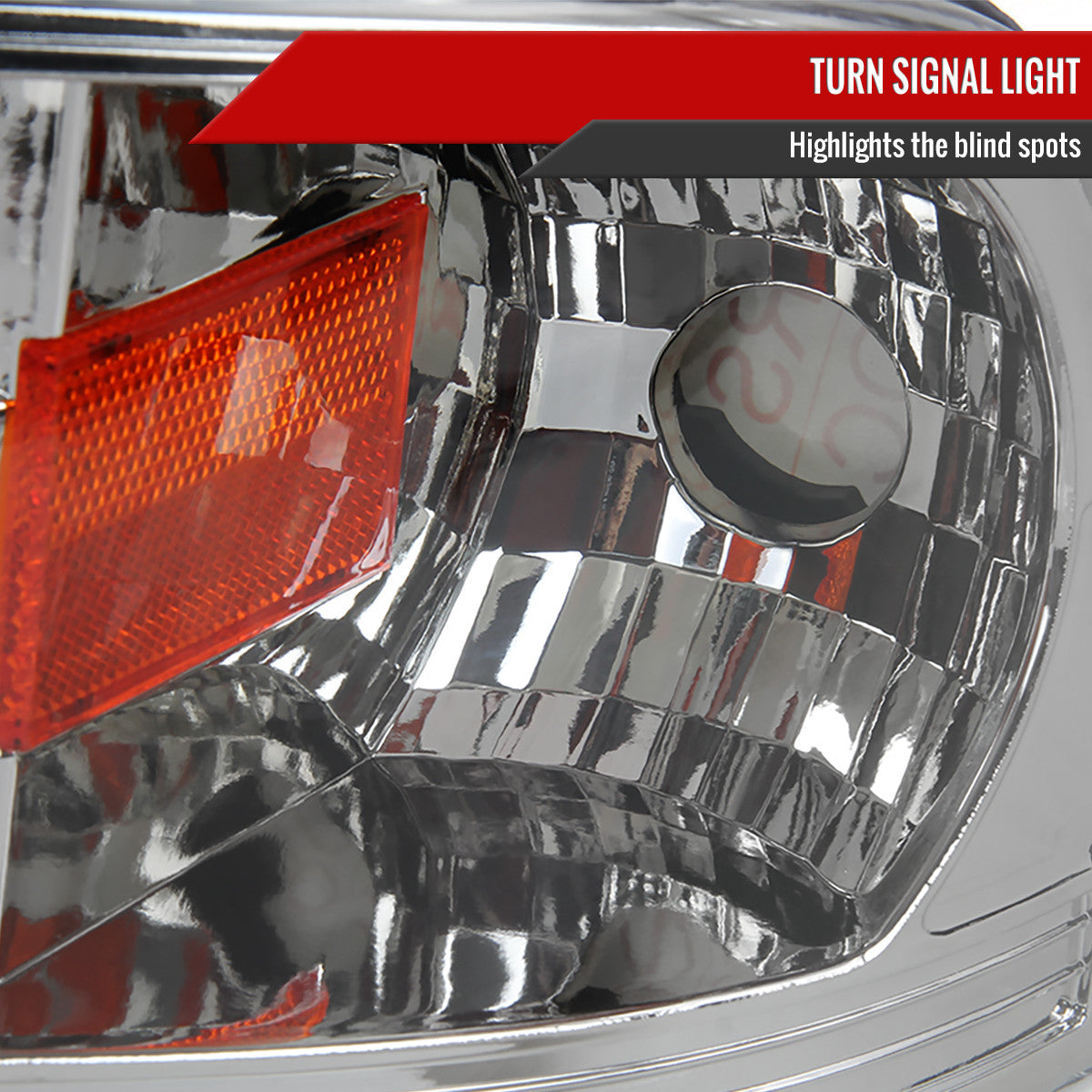1994-2001 Dodge RAM 1500/ 1994-2002 RAM 2500 3500 Projector Headlights w/ SMD LED Light Strip (Chrome Housing/Clear Lens)