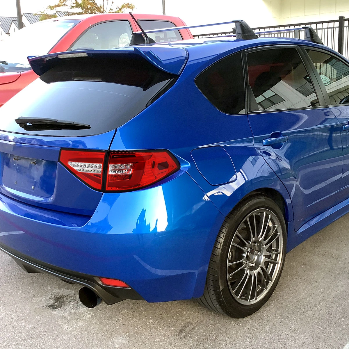 2008-2014 Subaru Impreza WRX Hatchback LED Sequential Tube Tail Lights (Chrome Housing/Red Lens)