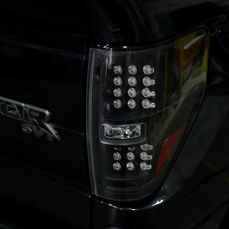 2009-2014 Ford F-150 LED Tail Lights (Matte Black Housing/Clear Lens)