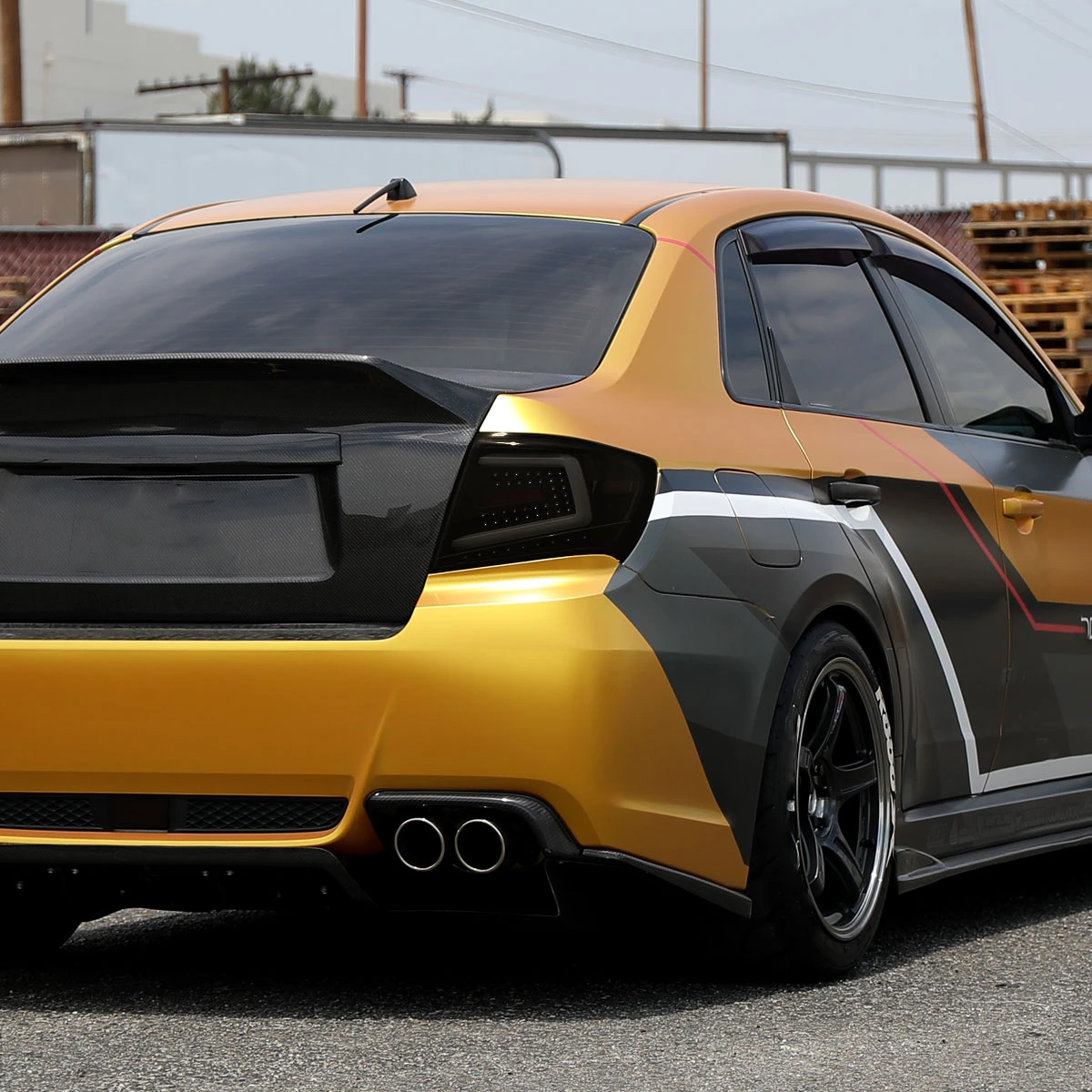 2008-2014 Subaru Impreza WRX/STI LED Sequential Turn Signal Tail Lights (Glossy Black Housing/Smoked Lens)