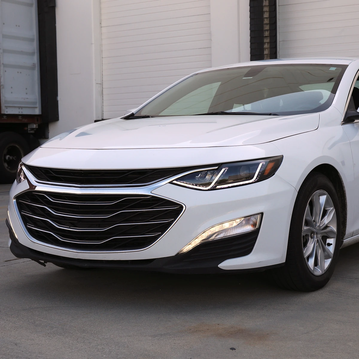 2019-2024 Chevrolet Malibu Full LED Projector Headlights Switchback Sequential Turn Signal (Matte Black Housing/Clear Lens)