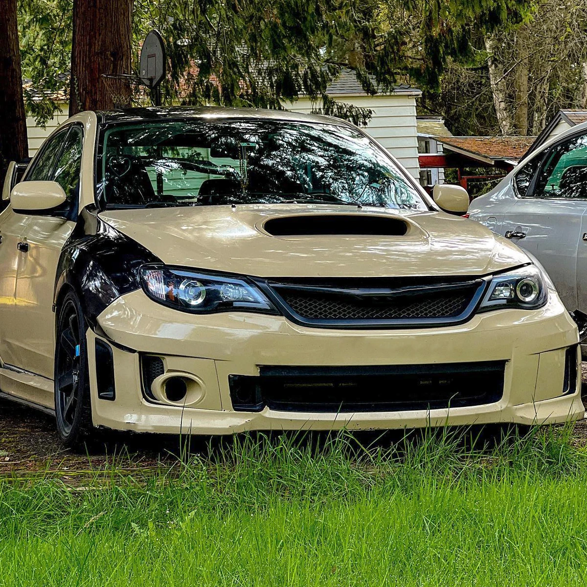2008-2014 Subaru Impreza WRX / 2008-2011 Outback Sport LED Bar Projector Headlights (Matte Black Housing/Clear Lens)