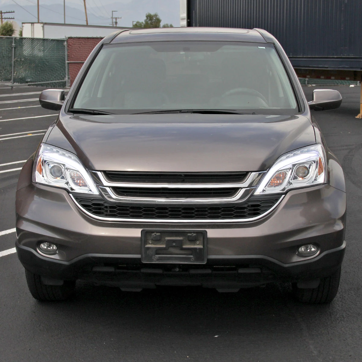 2007-2011 Honda CRV LED Bar Projector Headlights (Chrome Housing/Clear Lens)
