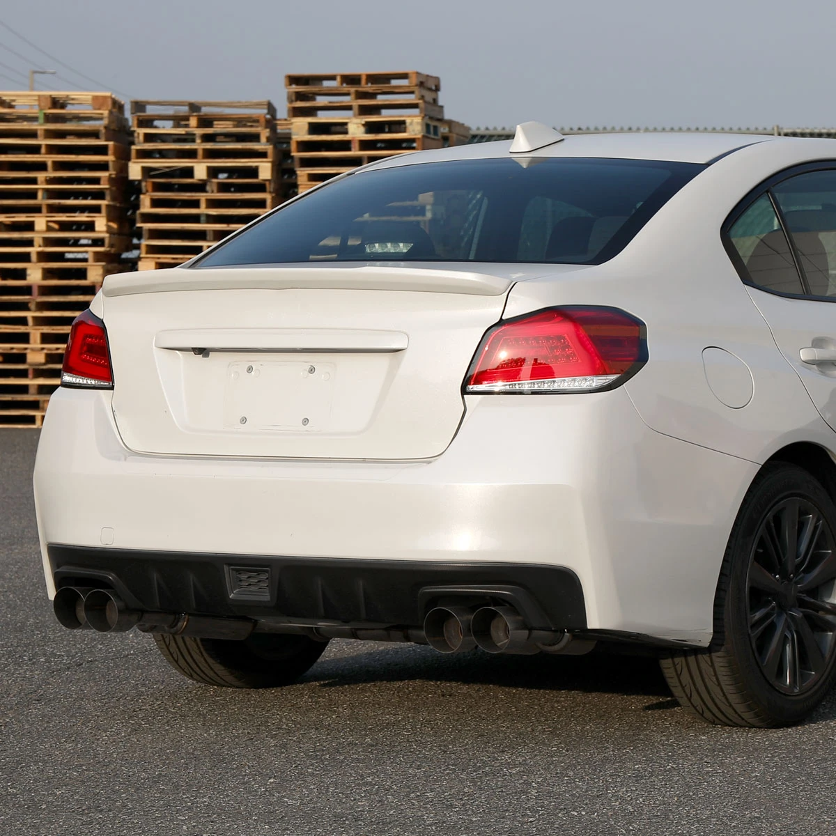 2015-2021 Subaru WRX Sequential White Bar LED Tail Lights (Chrome Housing/Red Lens)