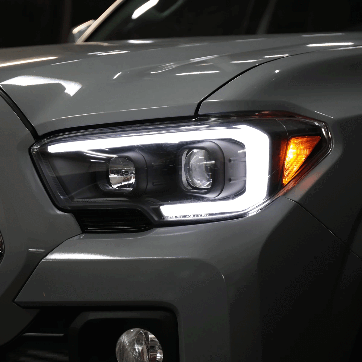 2016-2023 Toyota Tacoma Switchback LED C-Bar Projector Headlights (Chrome Housing/Clear Lens)