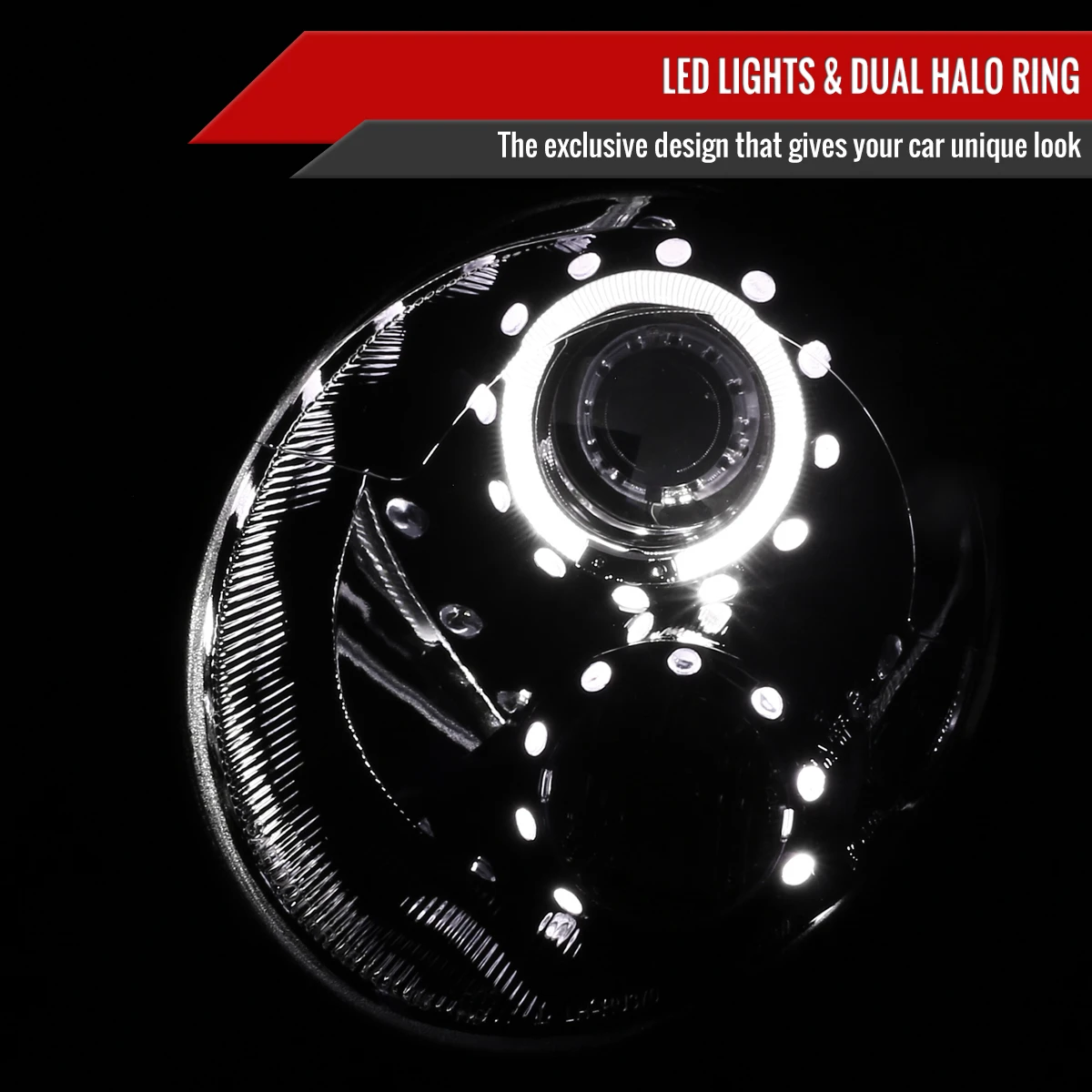 2007-2015 Mini Cooper R55 R56 R57 R58 R59 Halo Projector Headlights (Glossy Black Housing/Smoked Lens)