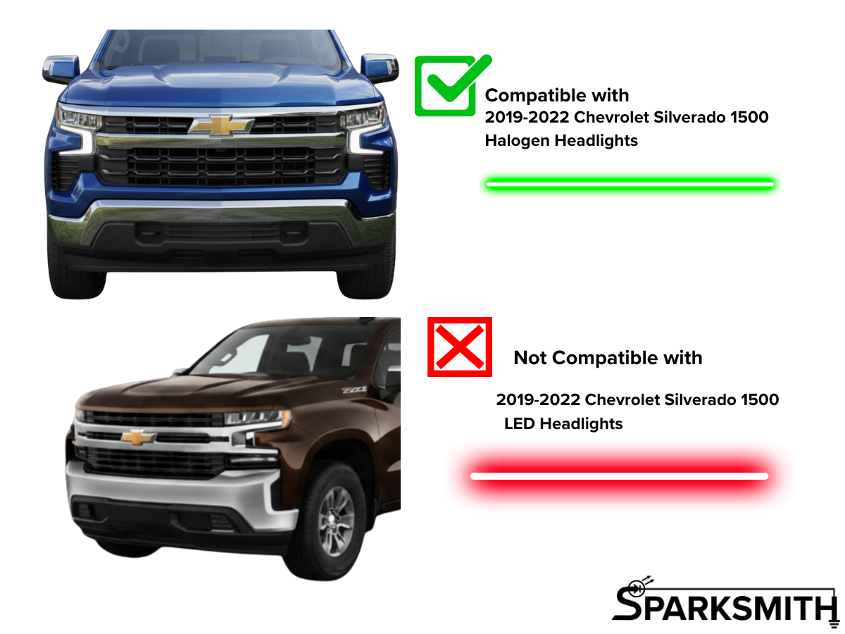 Chevrolet Silverado 1500 Parking Light Adapter For Halogen Headlights (2019-2022)