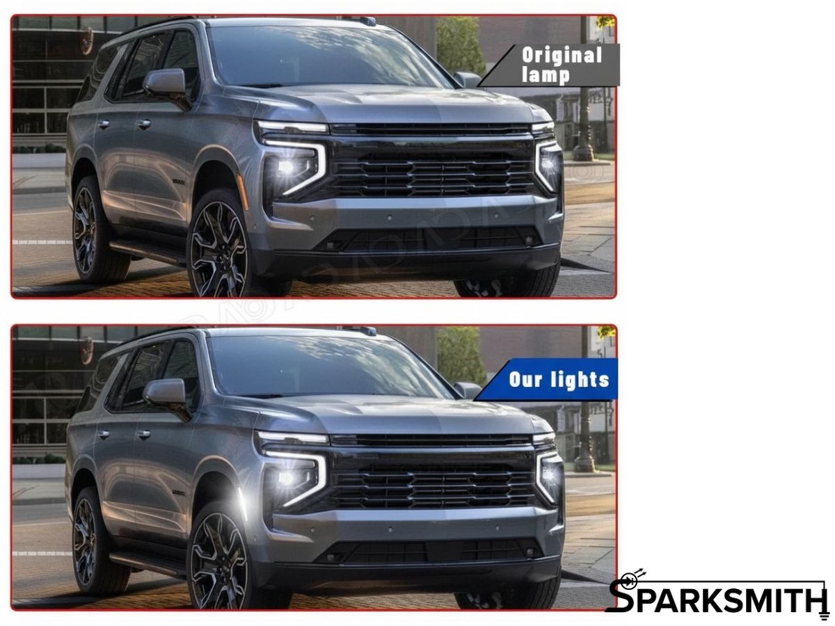 2025+ Yukon, Tahoe, Escalade: White Animated LED Side Marker, Smoked Lens