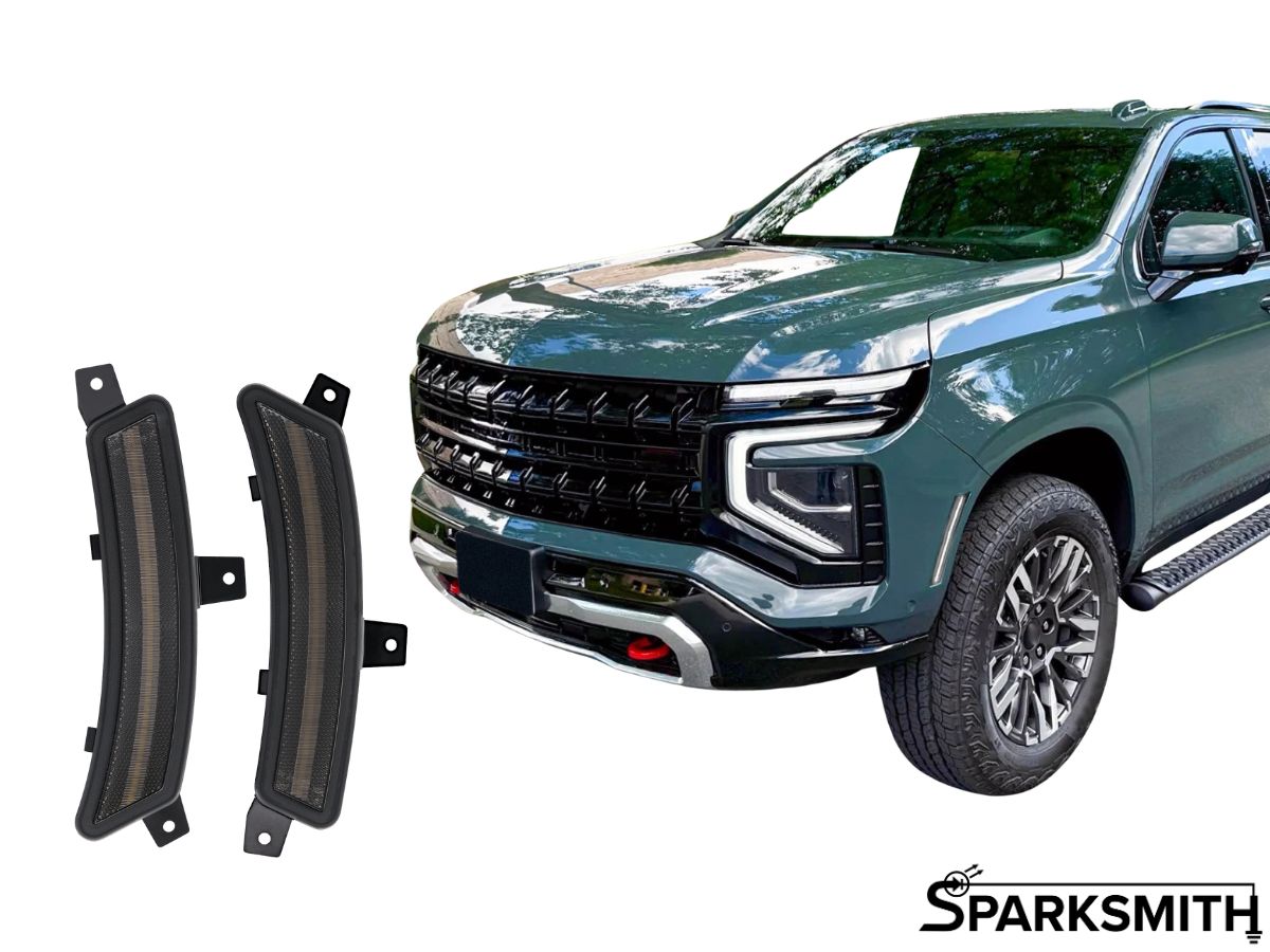 2025+ Yukon, Tahoe, Escalade: White Animated LED Side Marker, Smoked Lens