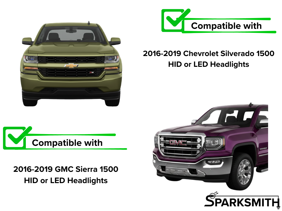 Chevrolet / GMC Silverado & Sierra 1500 Parking Light Adapter for HID/LED Headlights (2016-2019)