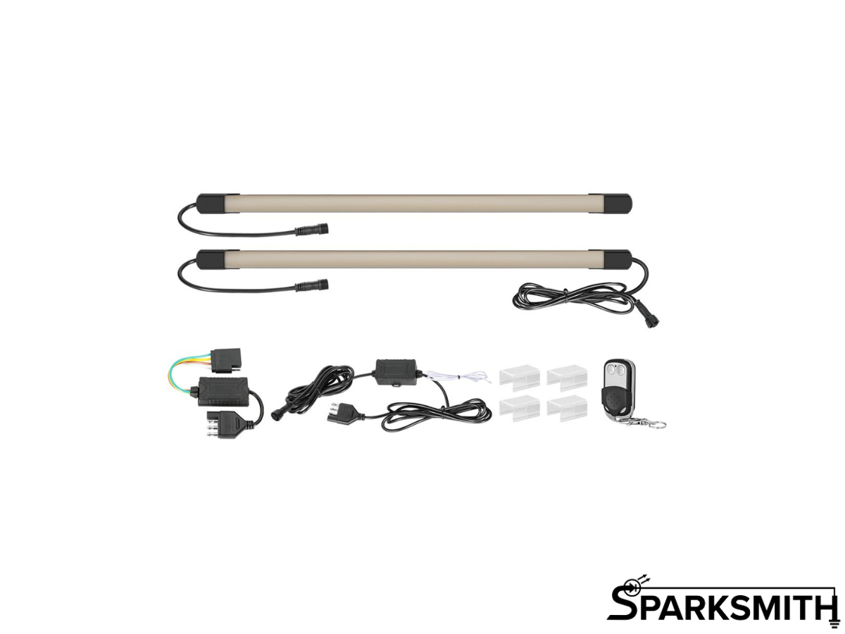 Sparksmith LED light bar set with connectors on a white background
