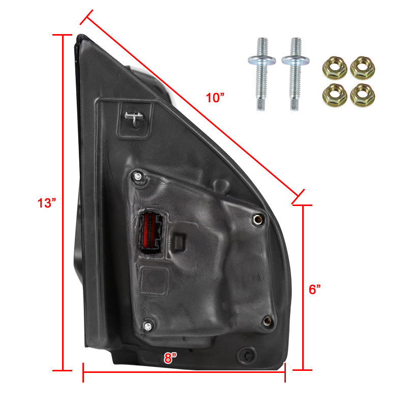 2017-2019 Ford F-250/F-350/F-450/F-550 Power Adjustable, Heated, BSM, ATS, & Manual Extendable Towing Mirrors w/ Smoked Lens LED Turn Signal, Clearance, & Auxiliary Lights