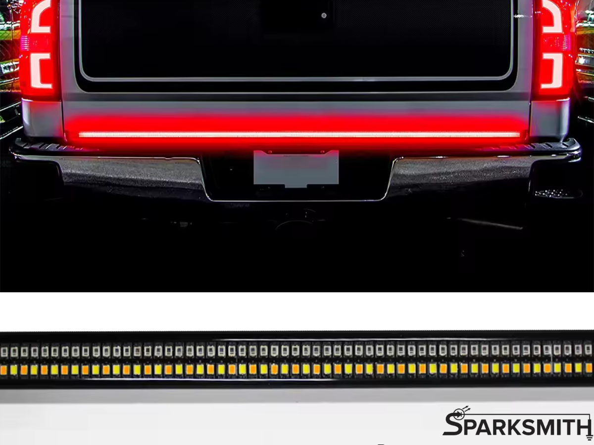 thumbnail image 2 of Syneticusa 56-inch Rigid LED Tailgate Light Bar – Sequential Amber Turn + Strobe 2 of 6