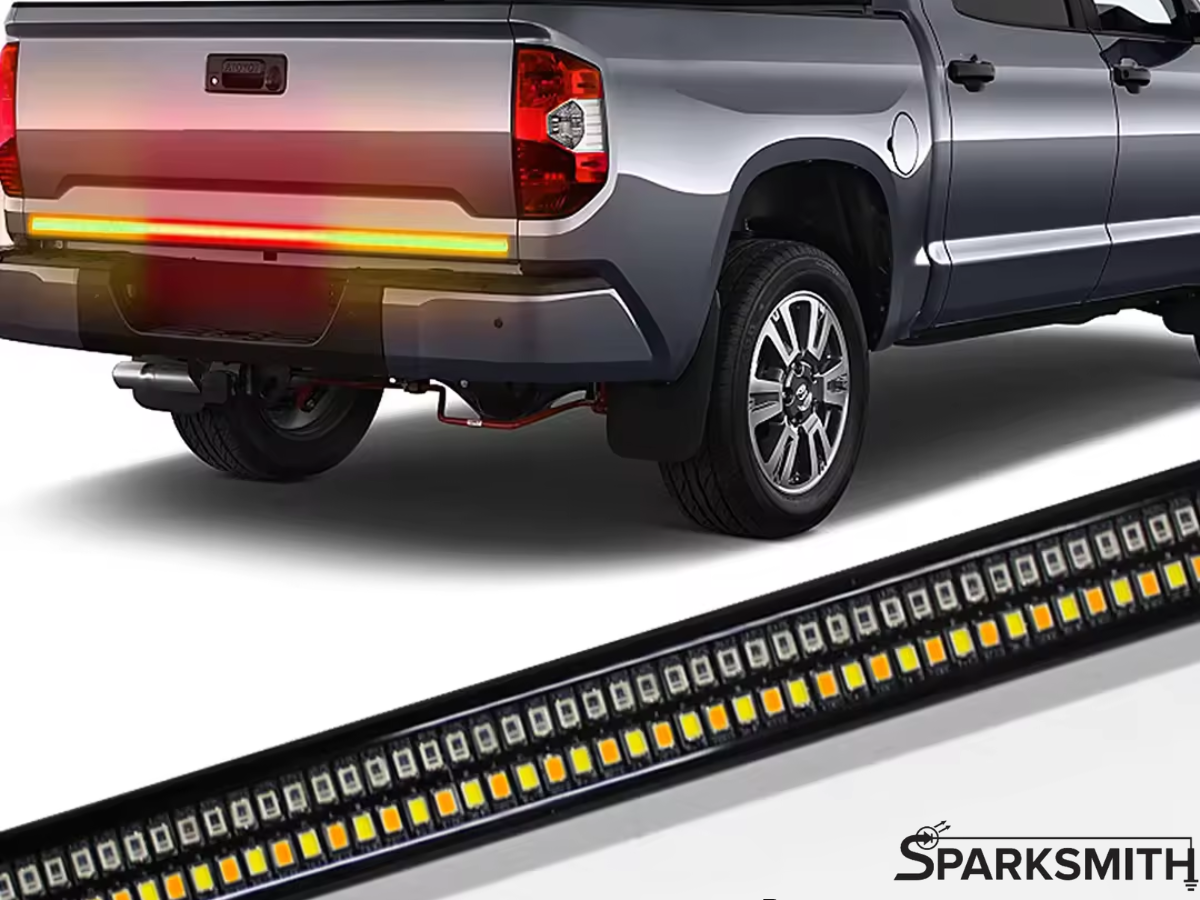 Tailgate Rigid Double Row, 5-Function, Rigid Tailgate Bar: Animated Startup, Sequenti