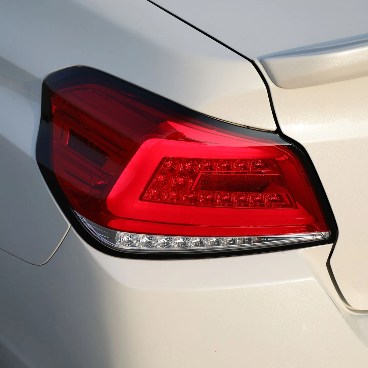 2015-2021 Subaru WRX Sequential White Bar LED Tail Lights (Chrome Housing/Red Lens)