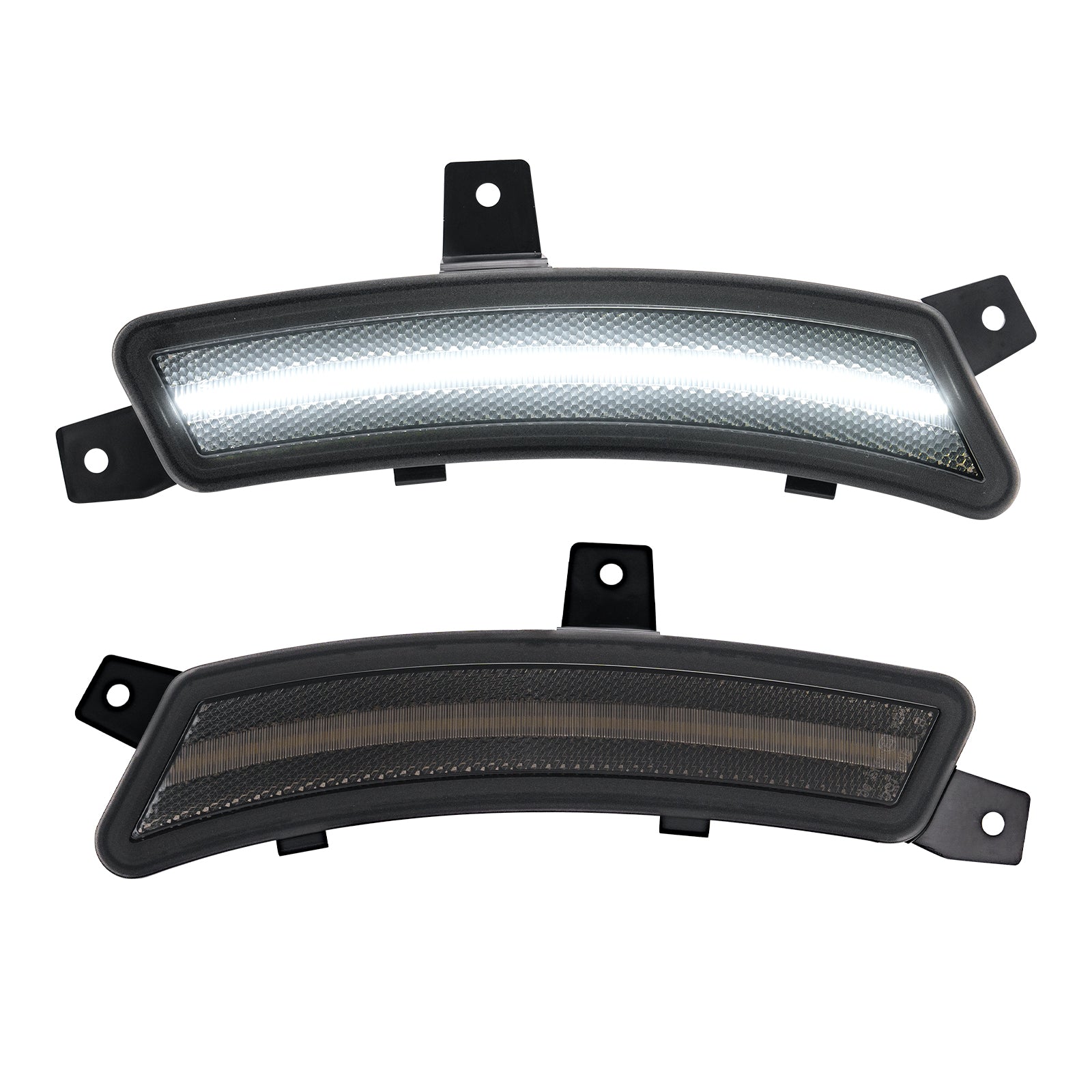2025+ Yukon, Tahoe, Escalade: White Animated LED Side Marker, Smoked Lens