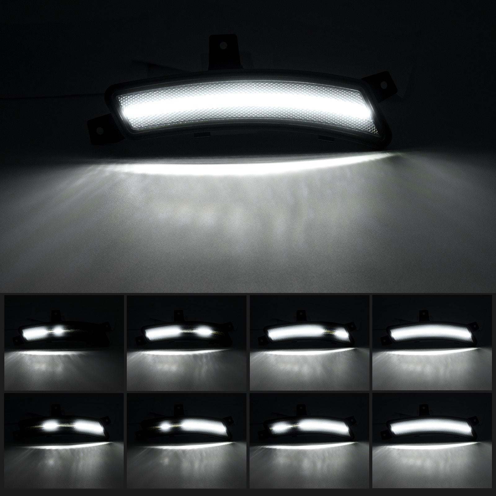 2025+ Yukon, Tahoe, Escalade: White Animated LED Side Marker, Smoked Lens