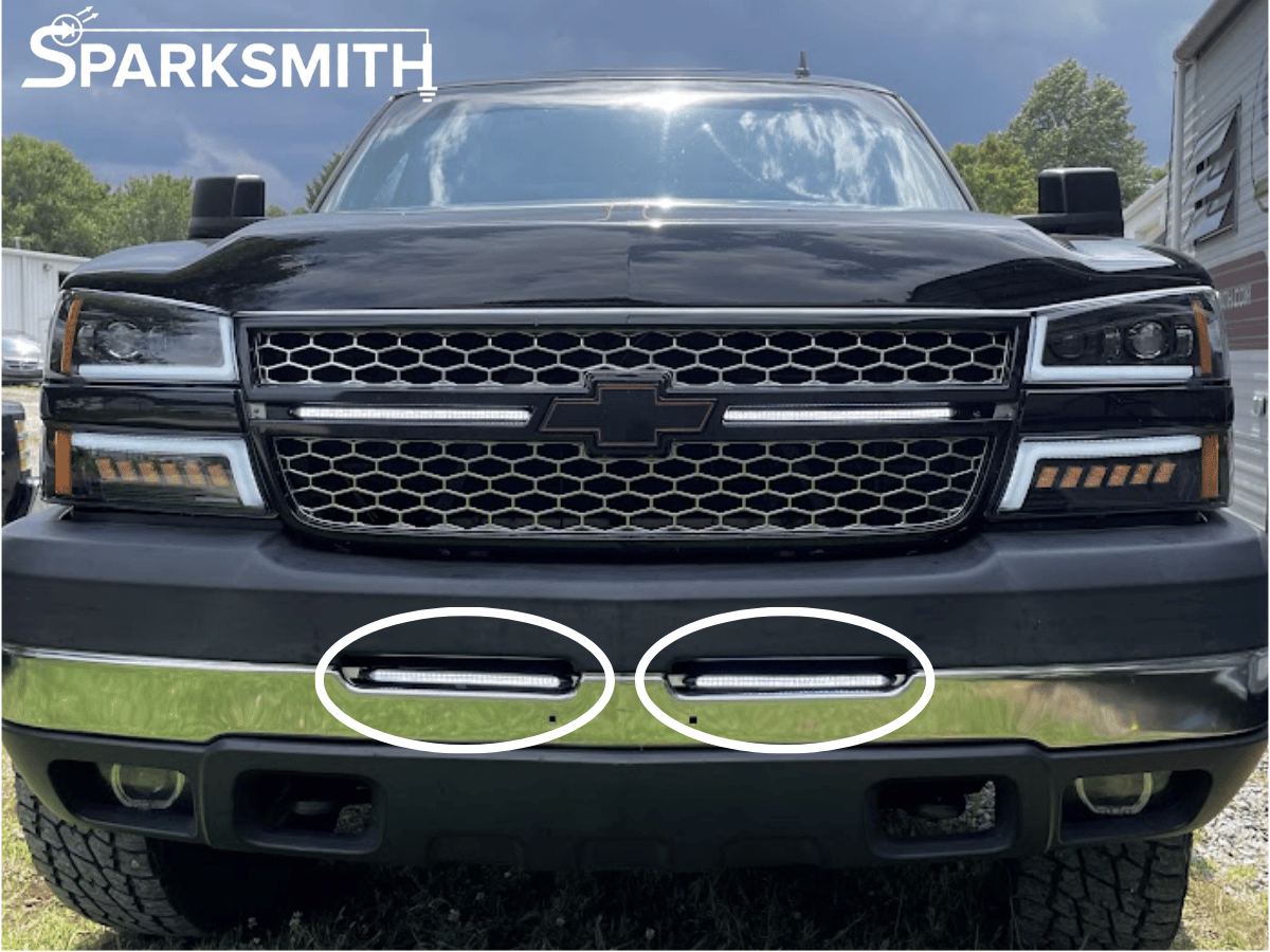 99-07 GM Truck DRL Bumper Bars (Fits ANY 99-07 GM truck with bumper openings)
