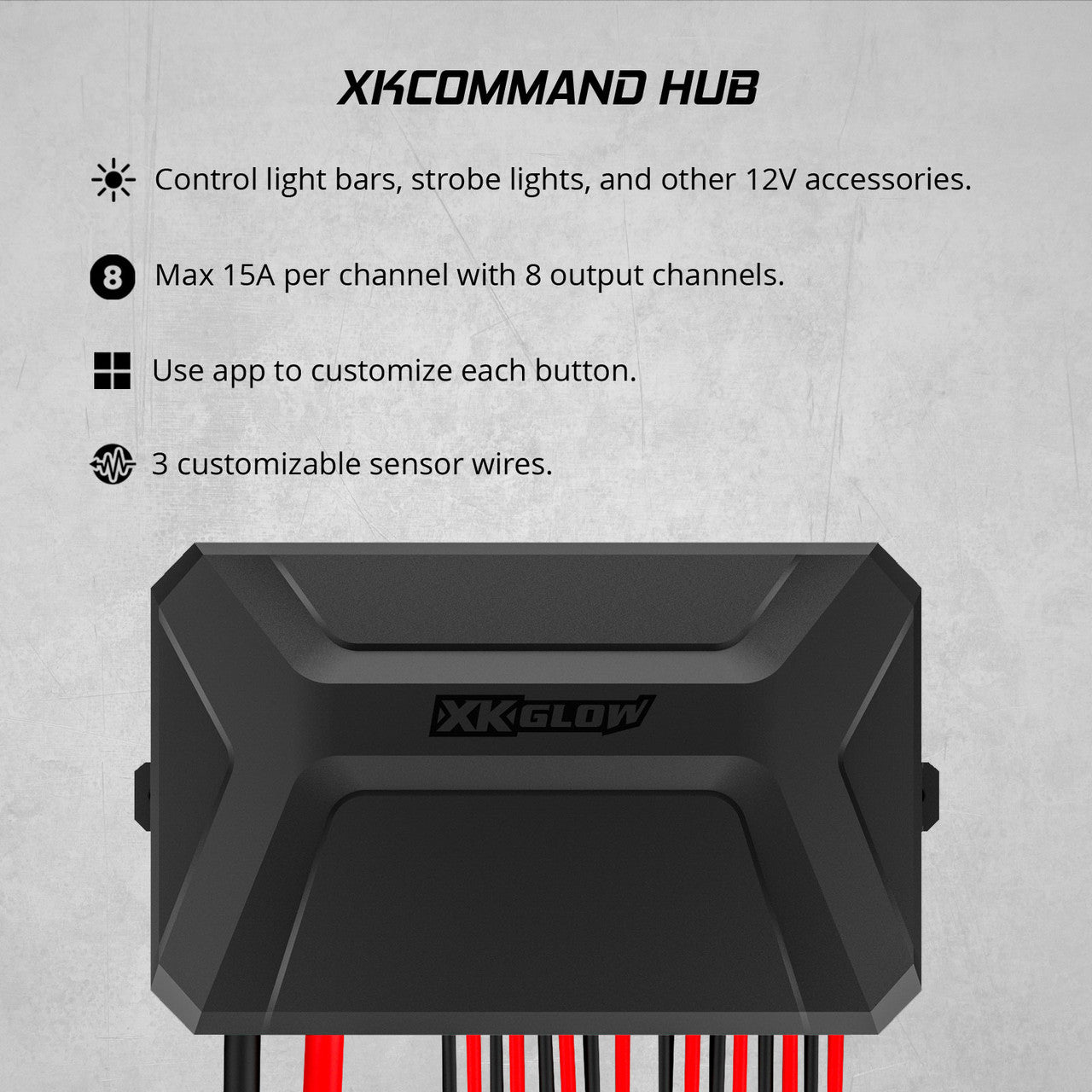 XKCOMMAND OFF ROAD SWITCH PANEL WITH BLUETOOTH-CONTROLLED APP