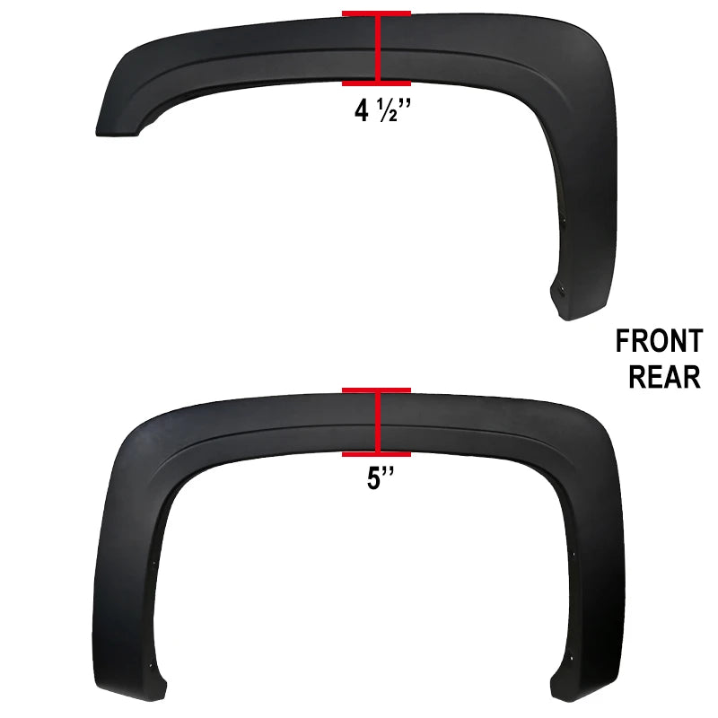 2007-2013 Chevrolet Silverado 1500/2500HD/3500HD Fleetside Longbed Smooth Factory OE Style Fender Flares
