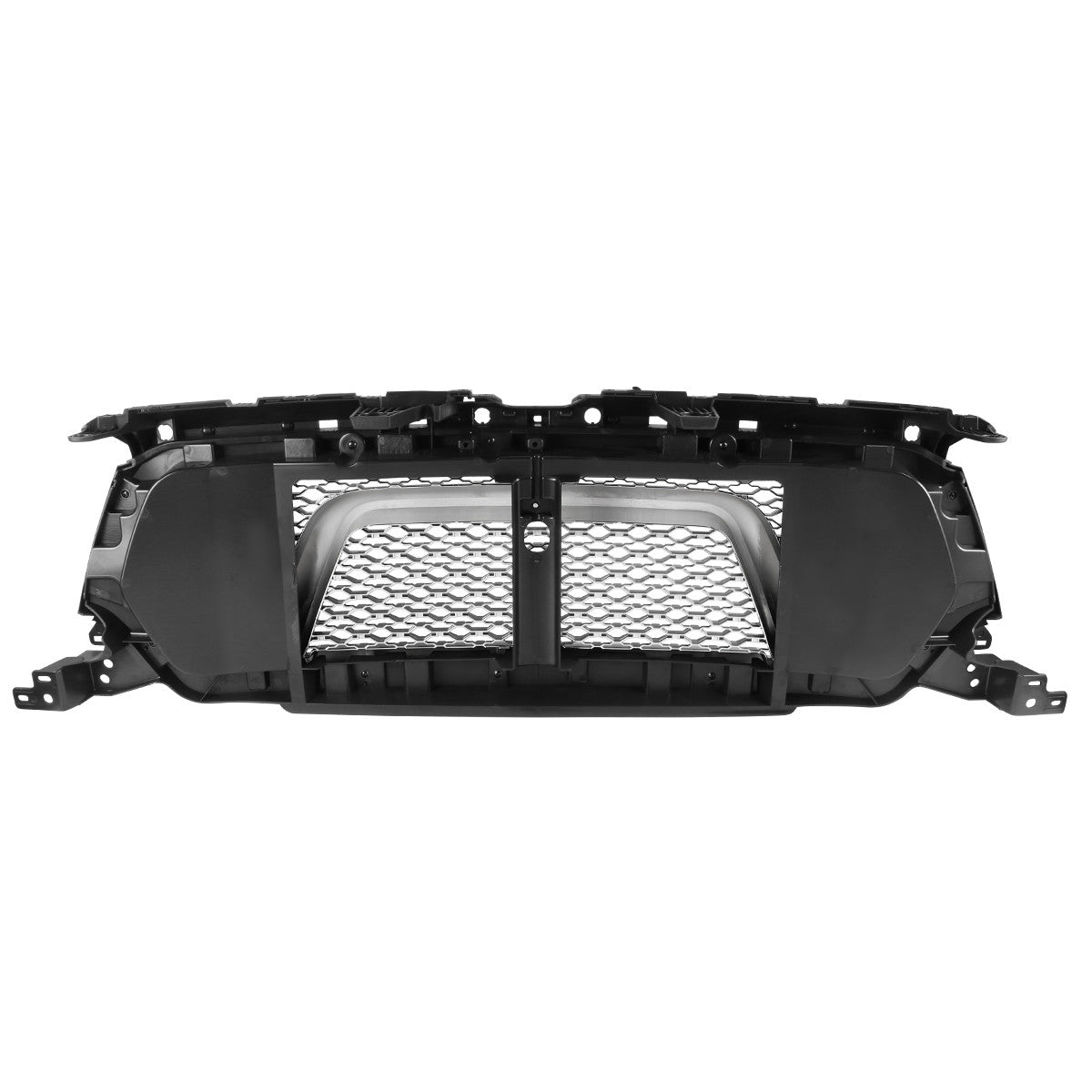 2019-2020 Dodge RAM 1500 Glossy Black ABS Chrome Trim Rebel Style Mesh Grille