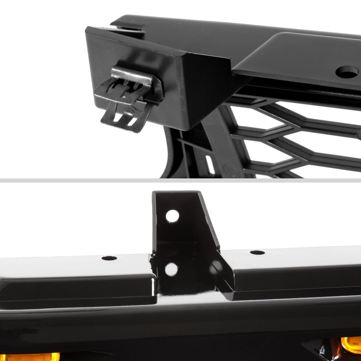 1999-2002 Chevrolet Silverado 1500/2000-2006 Tahoe/Suburban Glossy Black Mesh Grille w/ LED Lights