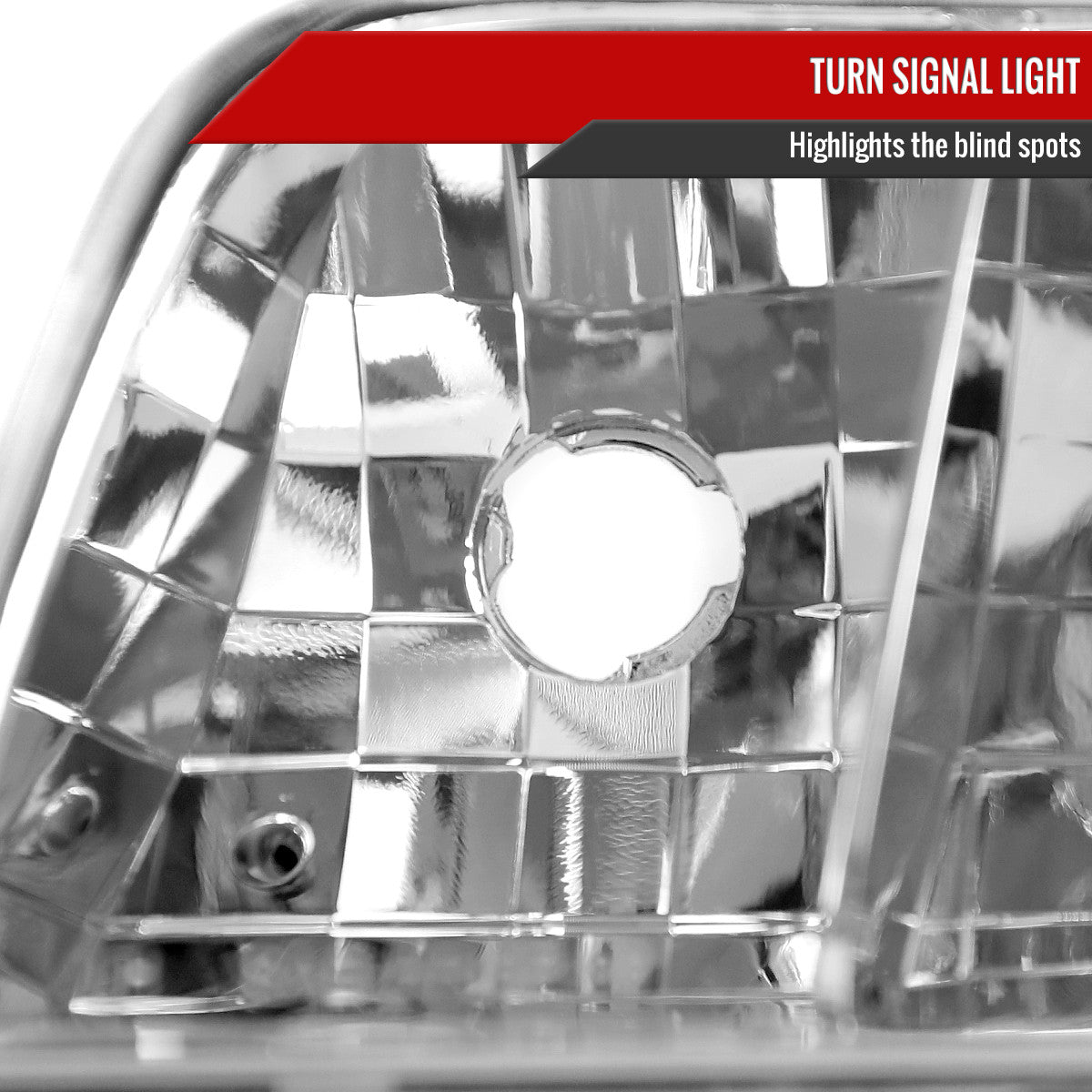 1998-2011 Ford Crown Victoria Factory Style Headlights (Chrome Housing/Clear Lens)