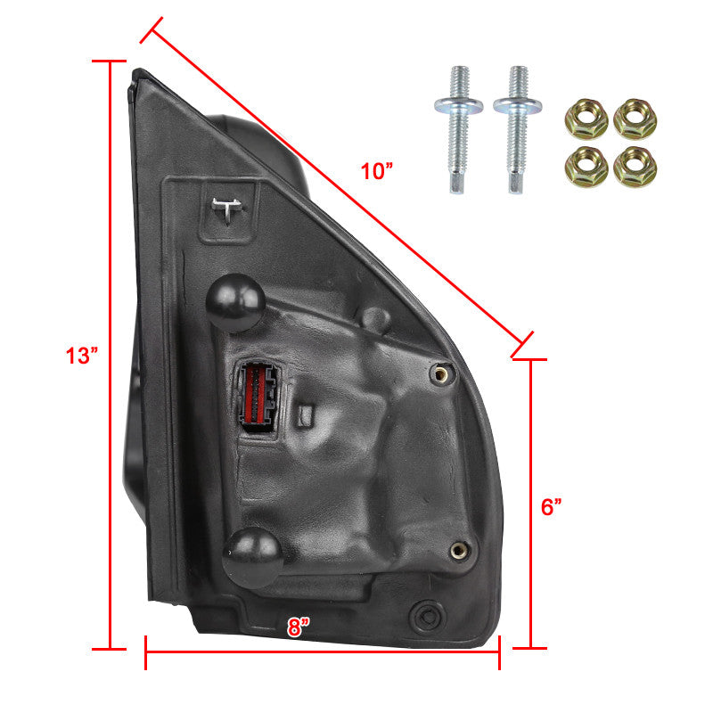 2017-2019 Ford F-250/F-350/F-450/F-550 Super Duty Power Adjustable, Heated, BSM, ATS, & Manual Extendable Towing Mirrors w/ Smoked Lens LED Turn Signal, Clearance, & Auxiliary Lights