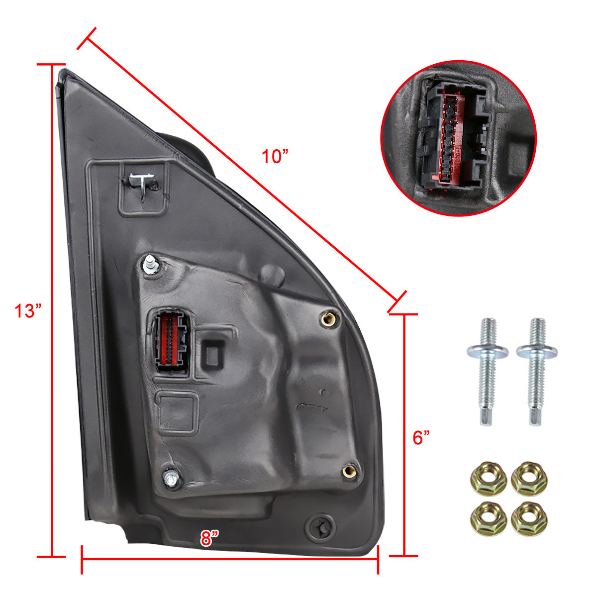2017-2019 Ford F-250/F-350/F-450/F-550 Super Duty Power Adjustable, Heated, BSM, ATS, & Manual Extendable Towing Mirrors w/ Clear Lens LED Turn Signal, Clearance, & Auxiliary Lights