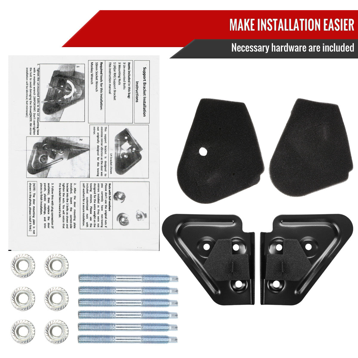 1998-2001 Dodge RAM 1500/1998-2002 RAM 2500/3500 Power Heated Towing Mirrors With Clear Lens LED Turn Signal