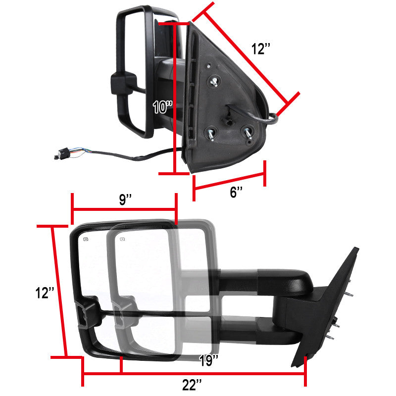 2007-2017 Silverado Tow Mirrors