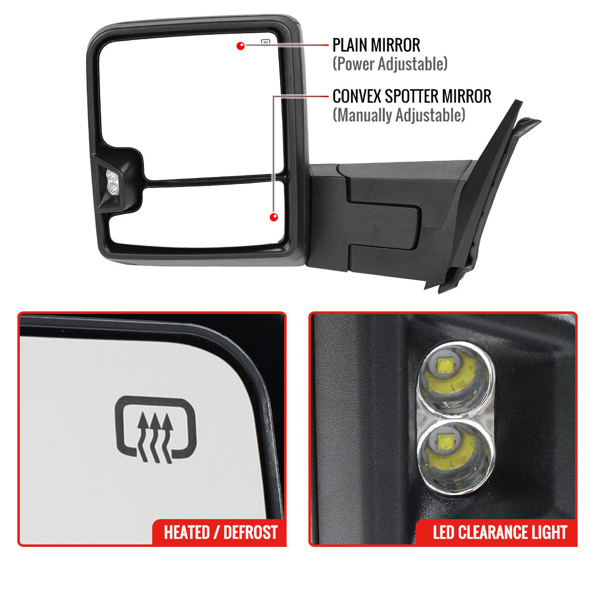 2007-2013 Silverado Tow Mirrors