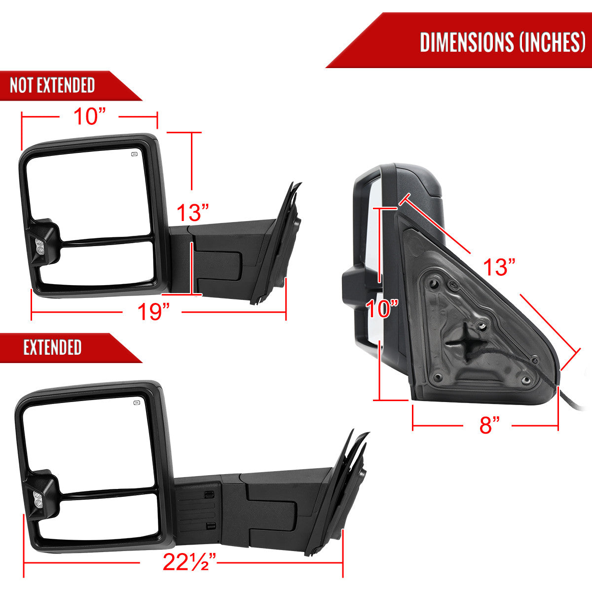 2014-2018 Chevy 1500 Tow Mirrors