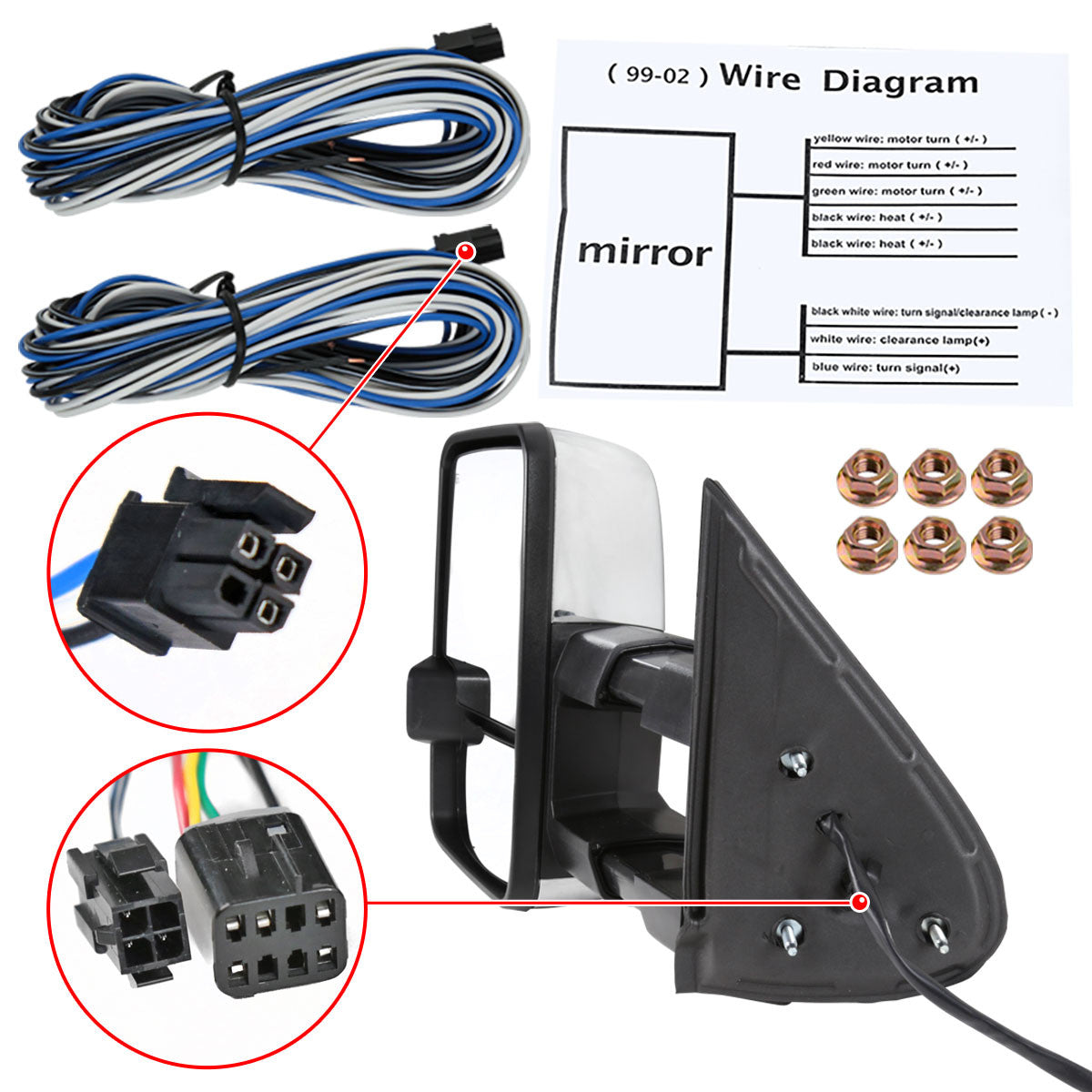 1999-2002 Silverado Tow Mirrors