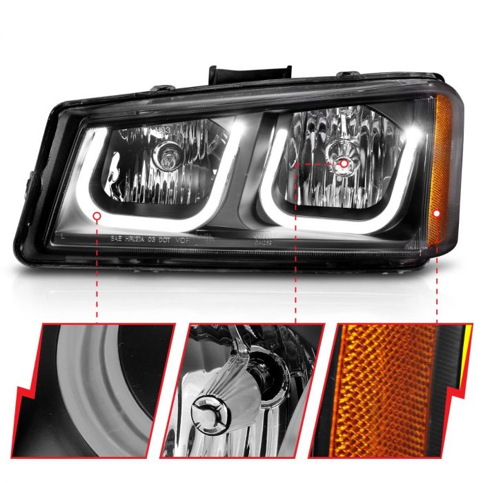 LED Headlight Left & Right Fit 03-06 Chevy Silverado 1500 2500 3500 HD Model Fit 03 06 Avalanche 1500 2500 Fit No Cladding Only Clear Lens LED Headlight Left & Right Fit 03-06 Chevy Silverado 1500 2500 3500 HD Model Fit 03 06 Avalanche 1500 2500 Fit No Cladding Only Clear Lens
