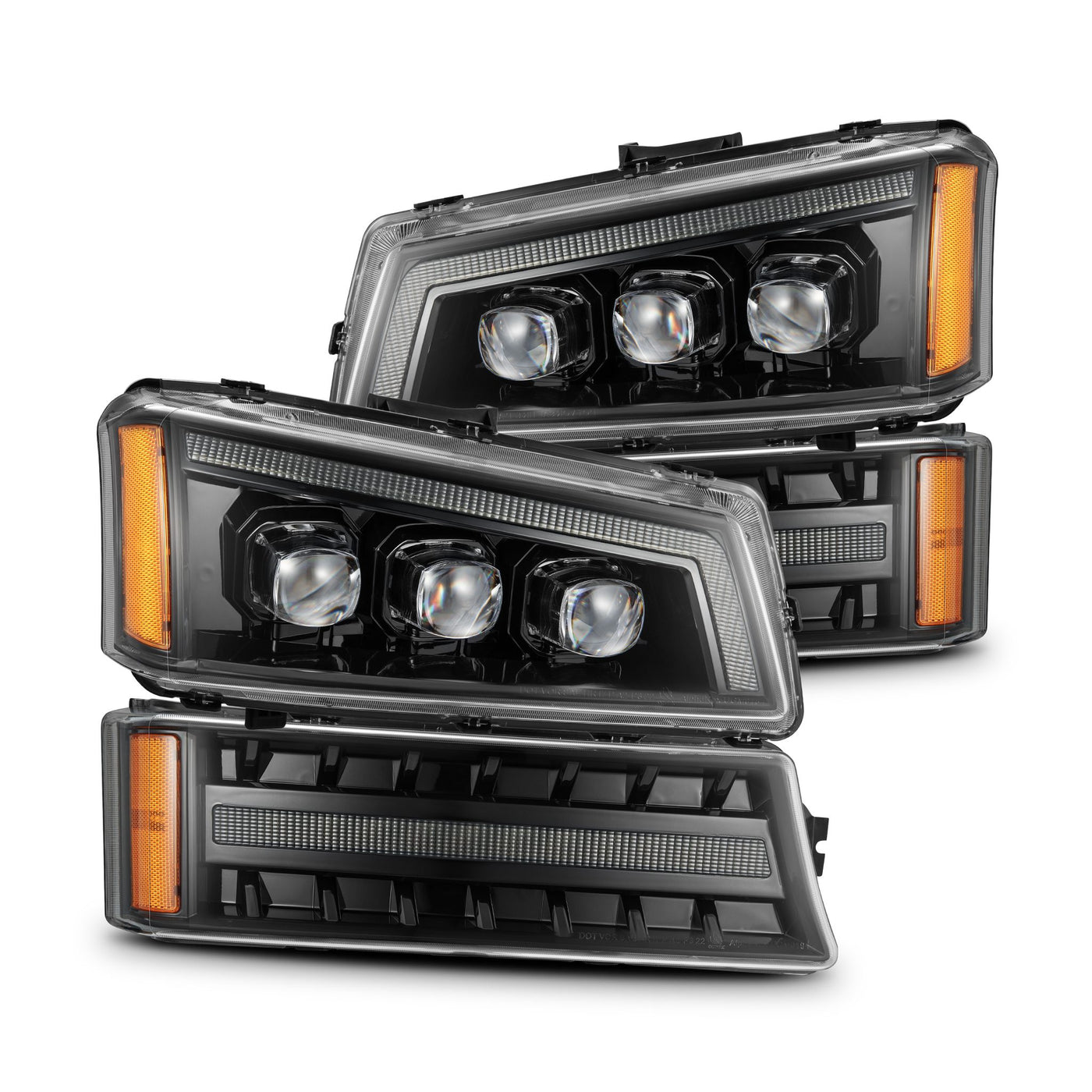 Cat Eye Silverado Headlights & Tail Lights Complete LED Assemblies fo