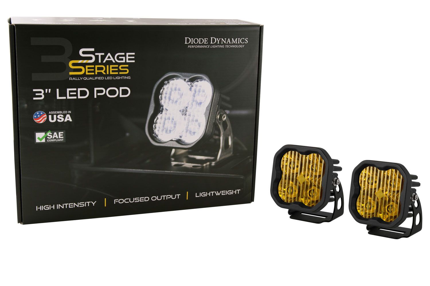 Diode Dynamics SS3 LED Pods (Pair)- Yellow
