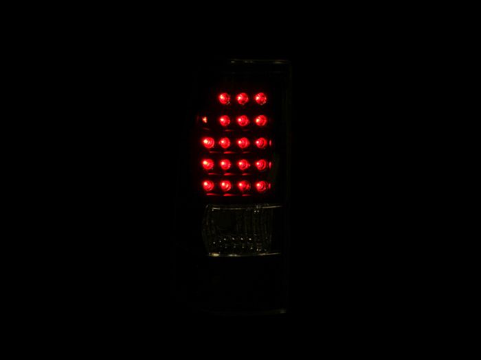 CHEVY SILVERADO 03-06 1500/2500/3500 / 07 SILVERADO CLASSIC LED TAIL LIGHTS BLACK (SINGLE REAR WHEEL)