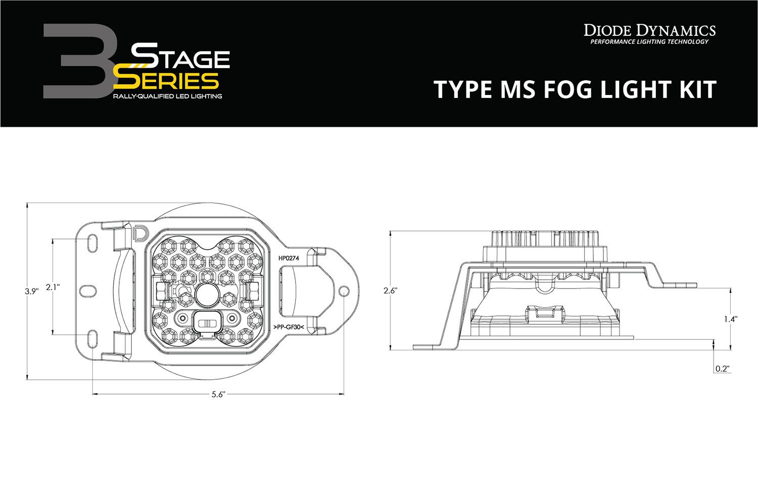 SS3 LED Fog Light Kit for 2018-2023 Jeep JL Wrangler
